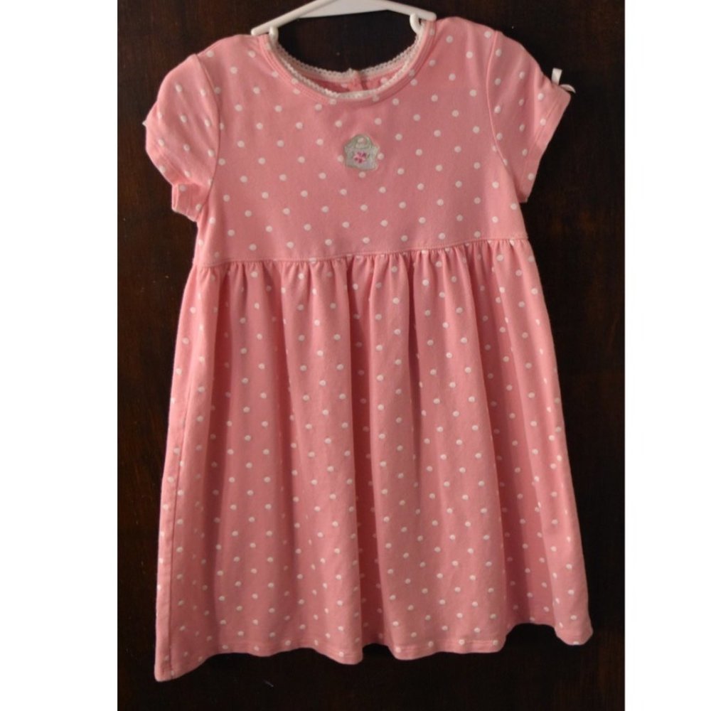 💛Just Friends-pink polka dot dress- 3T